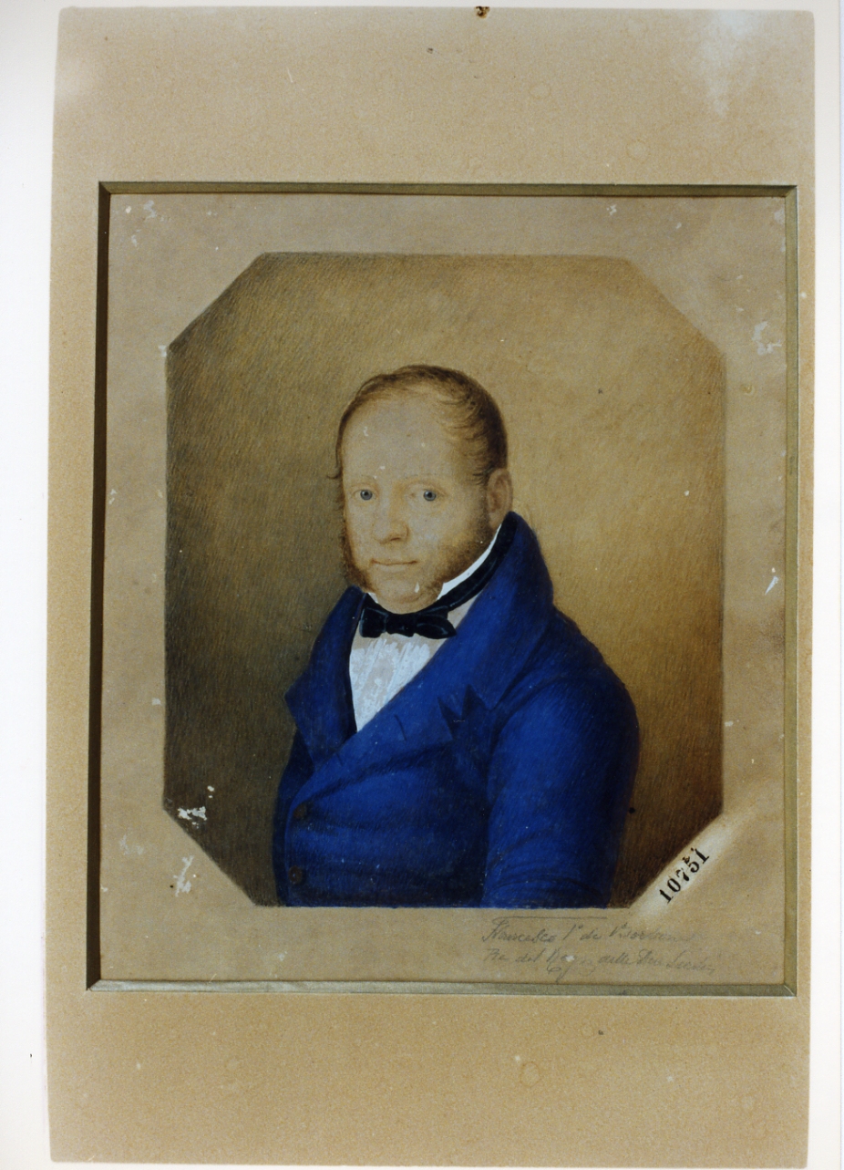 ritratto di Francesco I di Borbone (disegno) - ambito napoletano (sec. XIX)