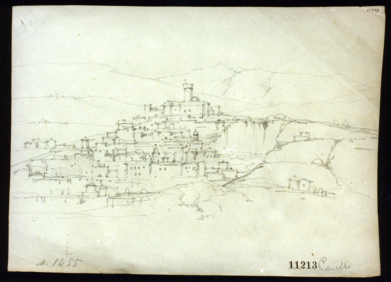 paesaggio (disegno) di Carelli Consalvo (seconda metà sec. XIX)