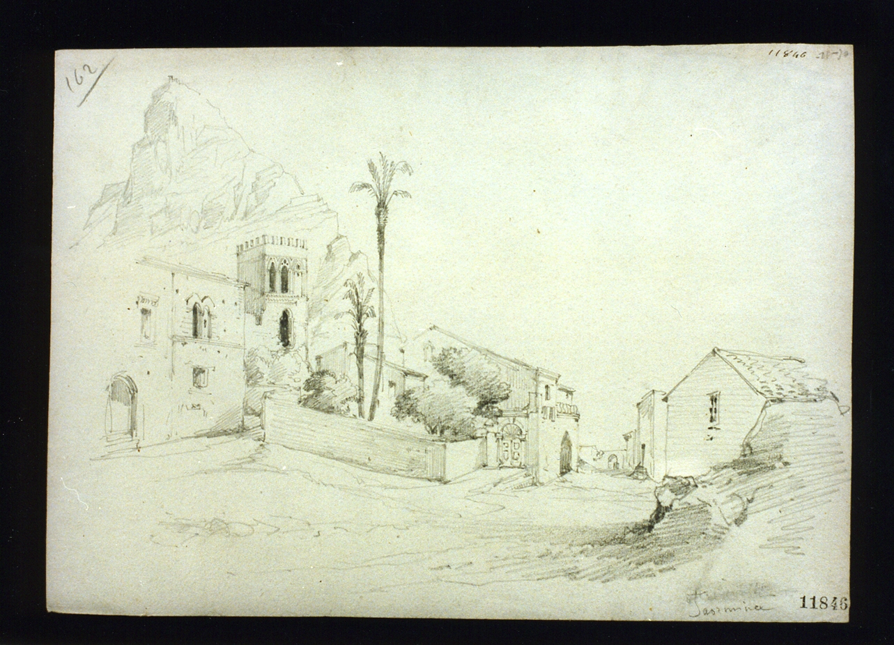 veduta di Taormina (disegno) di Carelli Consalvo (seconda metà sec. XIX)