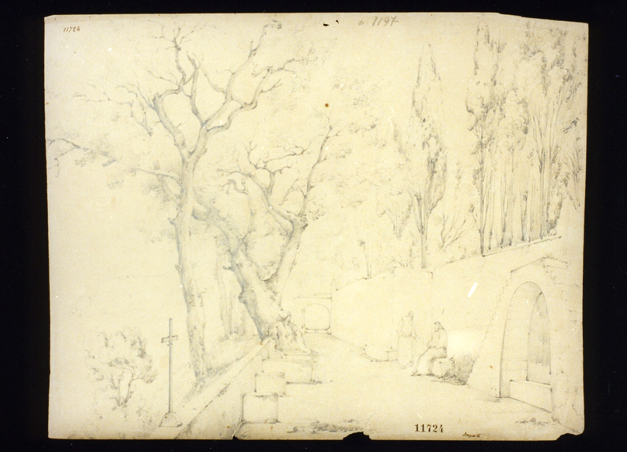 deserto presso Sorrento (disegno) di Pitloo Anton Sminck (secondo quarto sec. XIX)