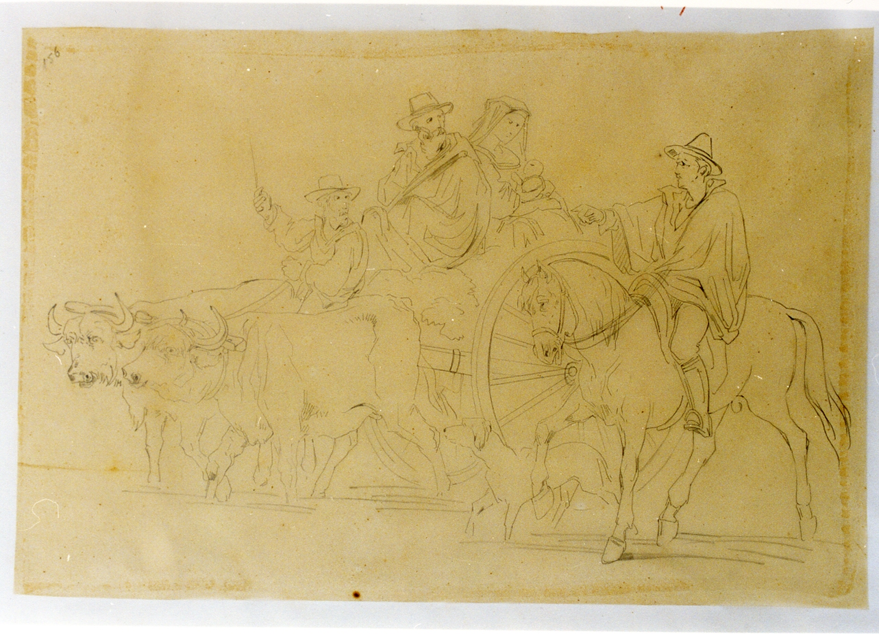 studio di pastori (disegno) di Carelli Consalvo (sec. XIX)