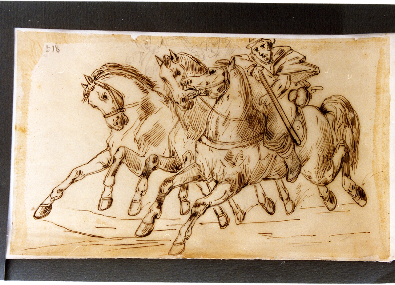 studio di figura maschile (disegno) di Carelli Consalvo (sec. XIX)