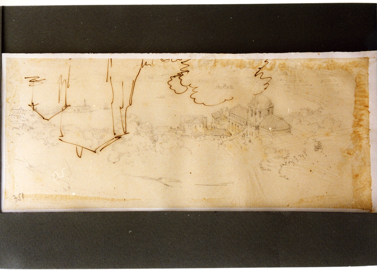 studio di paesaggi (disegno) di Carelli Consalvo (sec. XIX)