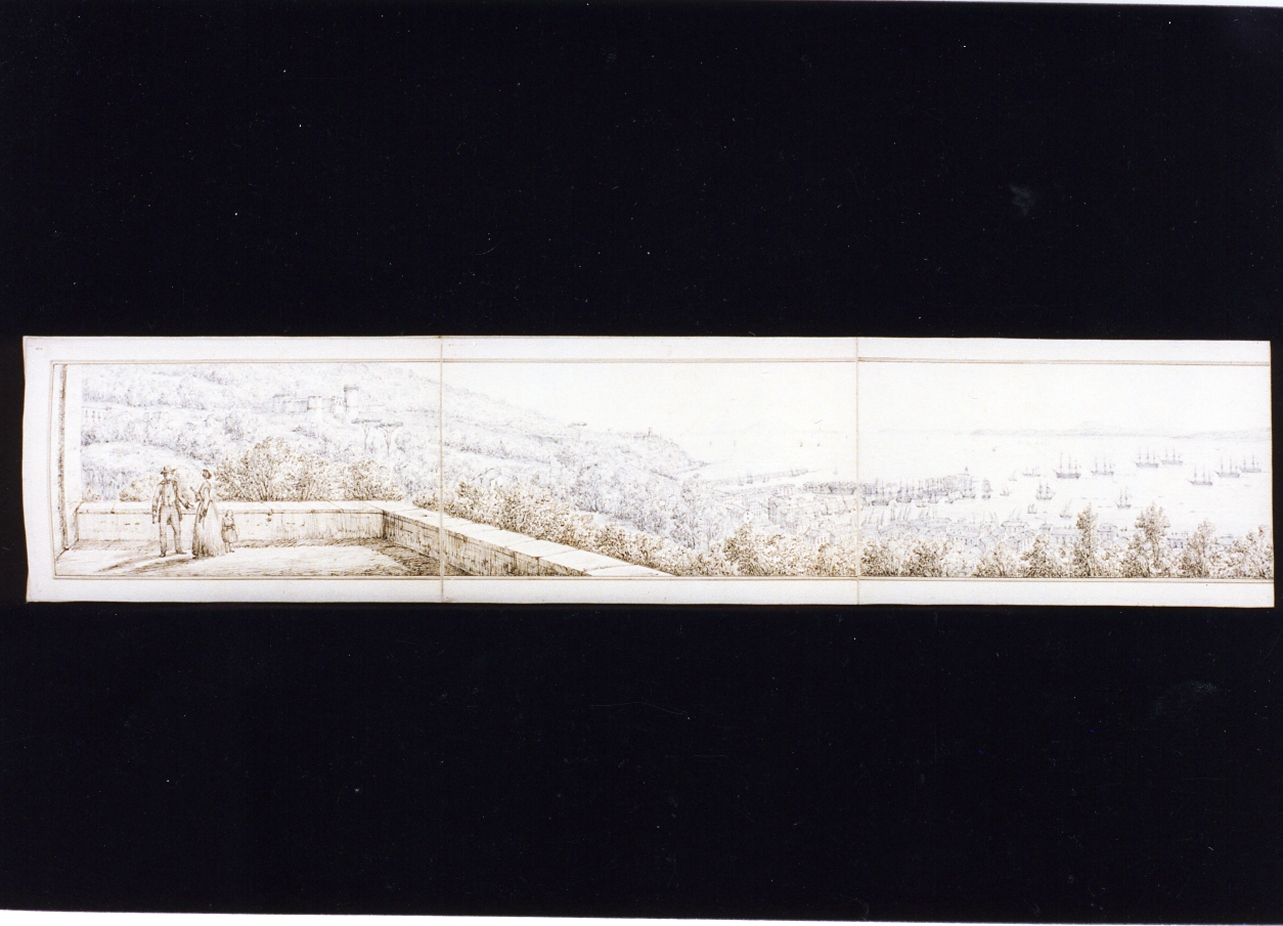 veduta di città (disegno) di Senape Antonio (inizio sec. XIX)