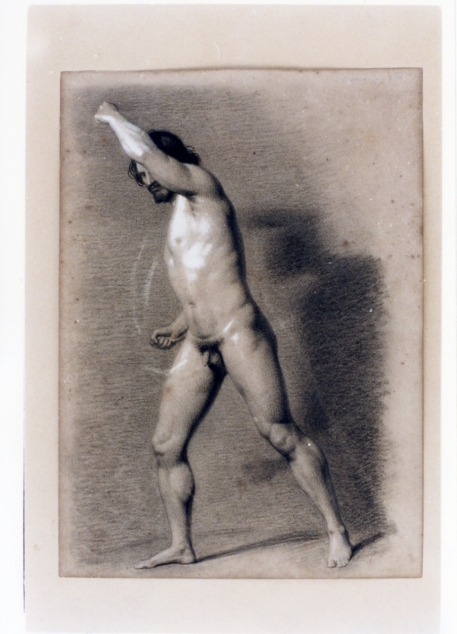 nudo maschile (disegno) di Celentano Bernardo (sec. XIX)