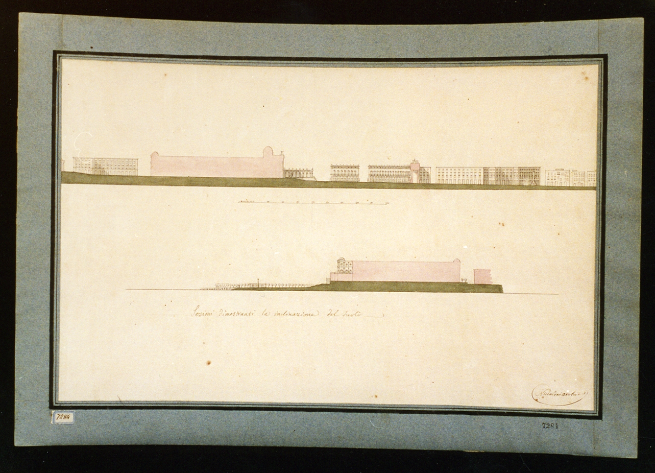 sezioni di palazzo reale (disegno) di Niccolini Antonio (sec. XIX)