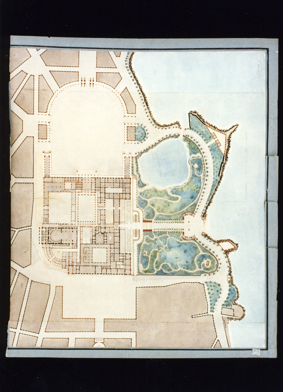 pianta di Largo di Castello (disegno) di Niccolini Antonio (sec. XIX)