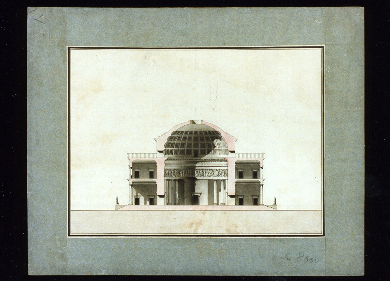 sezione di edificio (disegno) di Niccolini Antonio (prima metà sec. XIX)