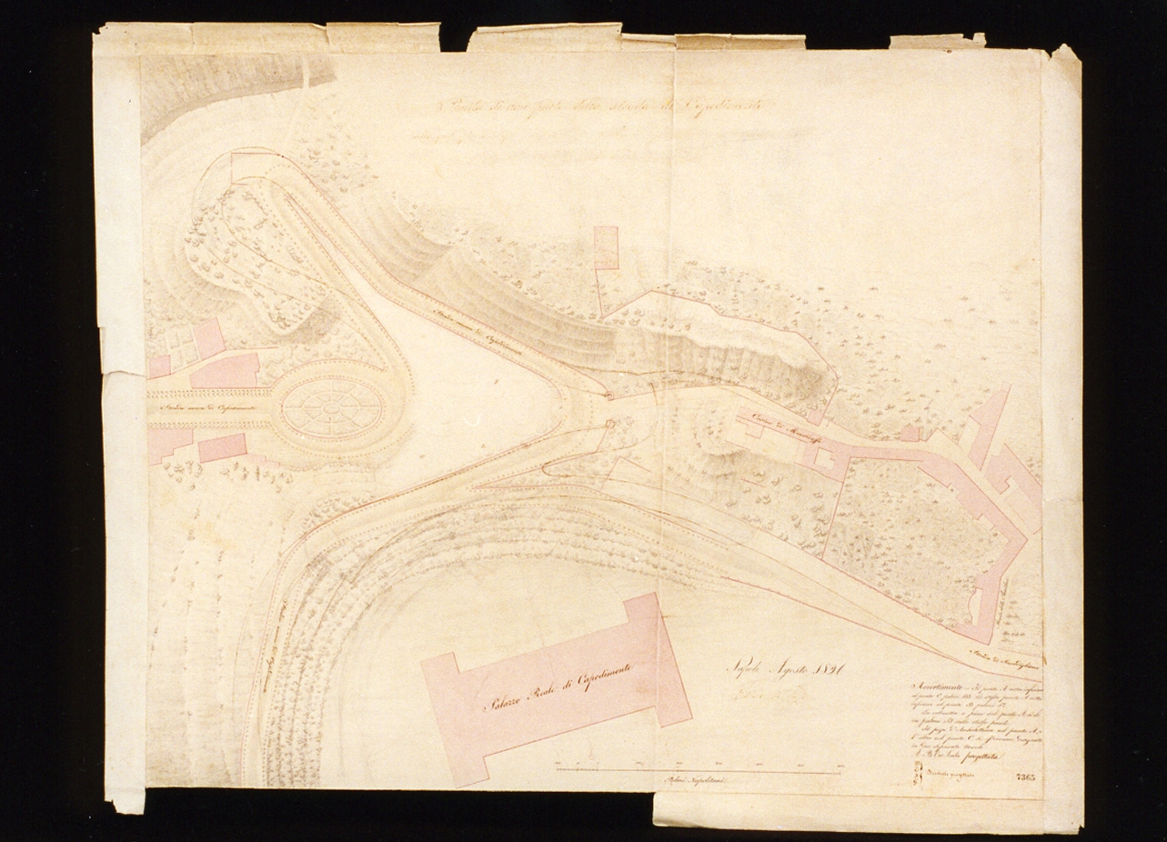 progetto di strada (disegno) di Niccolini Antonio (prima metà sec. XIX)
