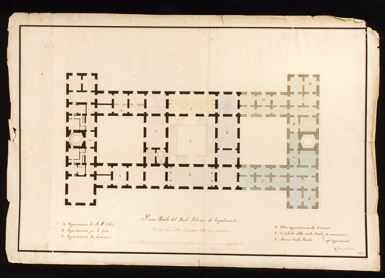 pianta di palazzo (disegno) di Niccolini Antonio (prima metà sec. XIX)