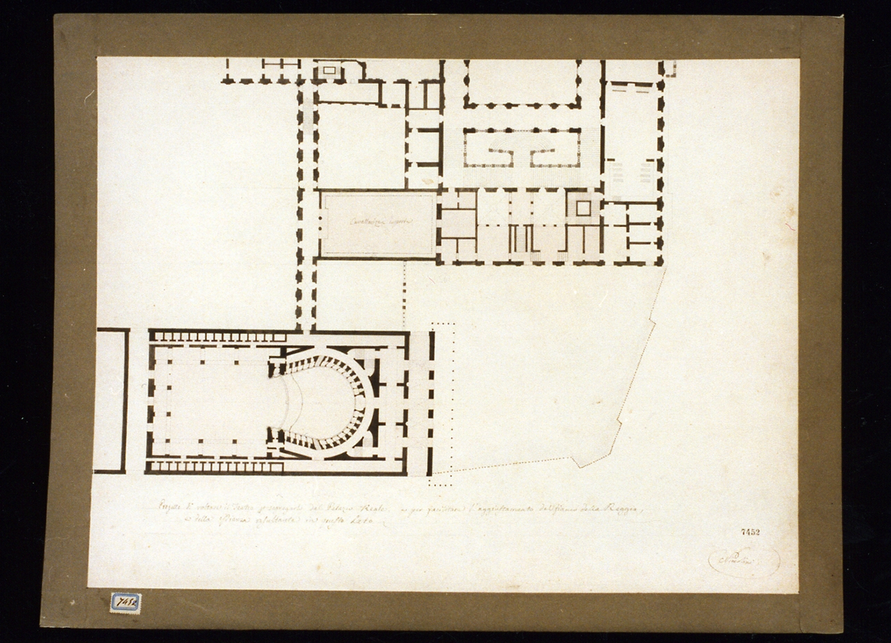 pianta di teatro (disegno) di Niccolini Antonio (prima metà sec. XIX)