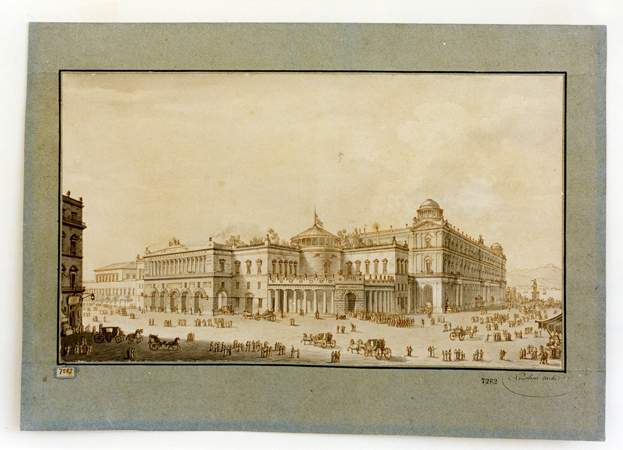 paesaggio (disegno) di Niccolini Antonio (prima metà sec. XIX)