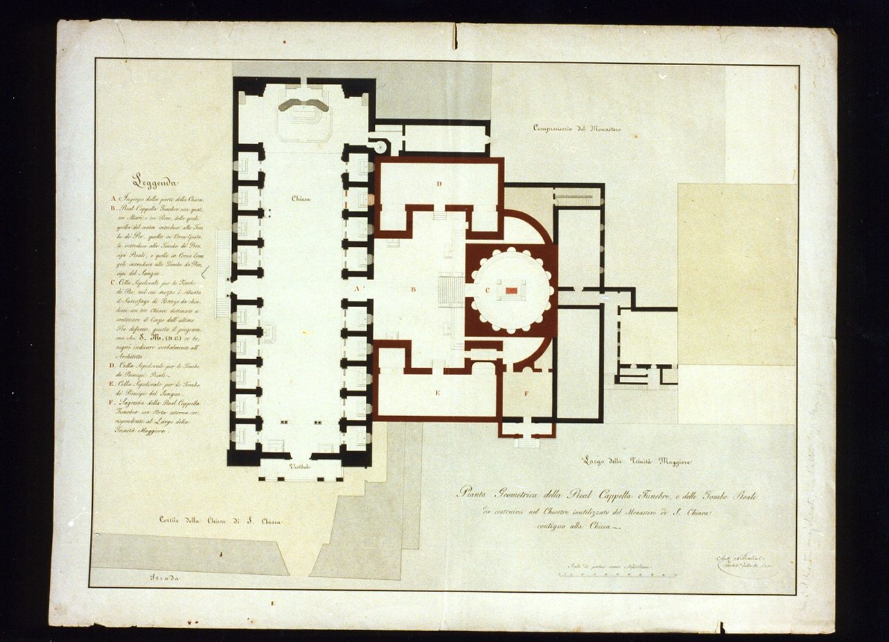 pianta di chiesa (disegno) di Niccolini Antonio (prima metà sec. XIX)