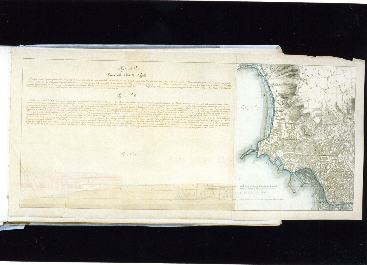 pianta della città di Napoli (disegno) di Niccolini Antonio (prima metà sec. XIX)