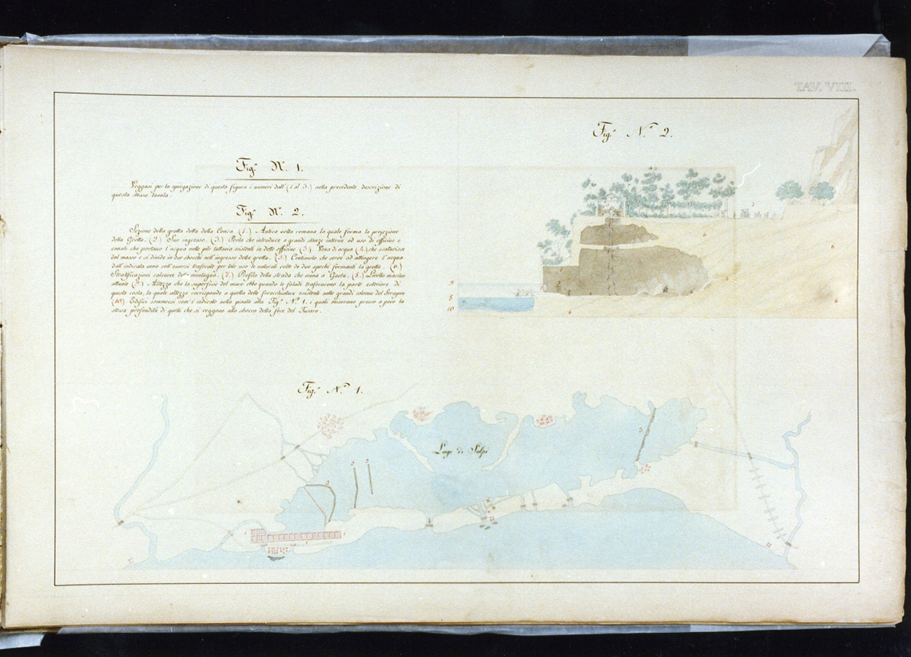 pianta del lago di Salpi (disegno) di Niccolini Antonio (prima metà sec. XIX)