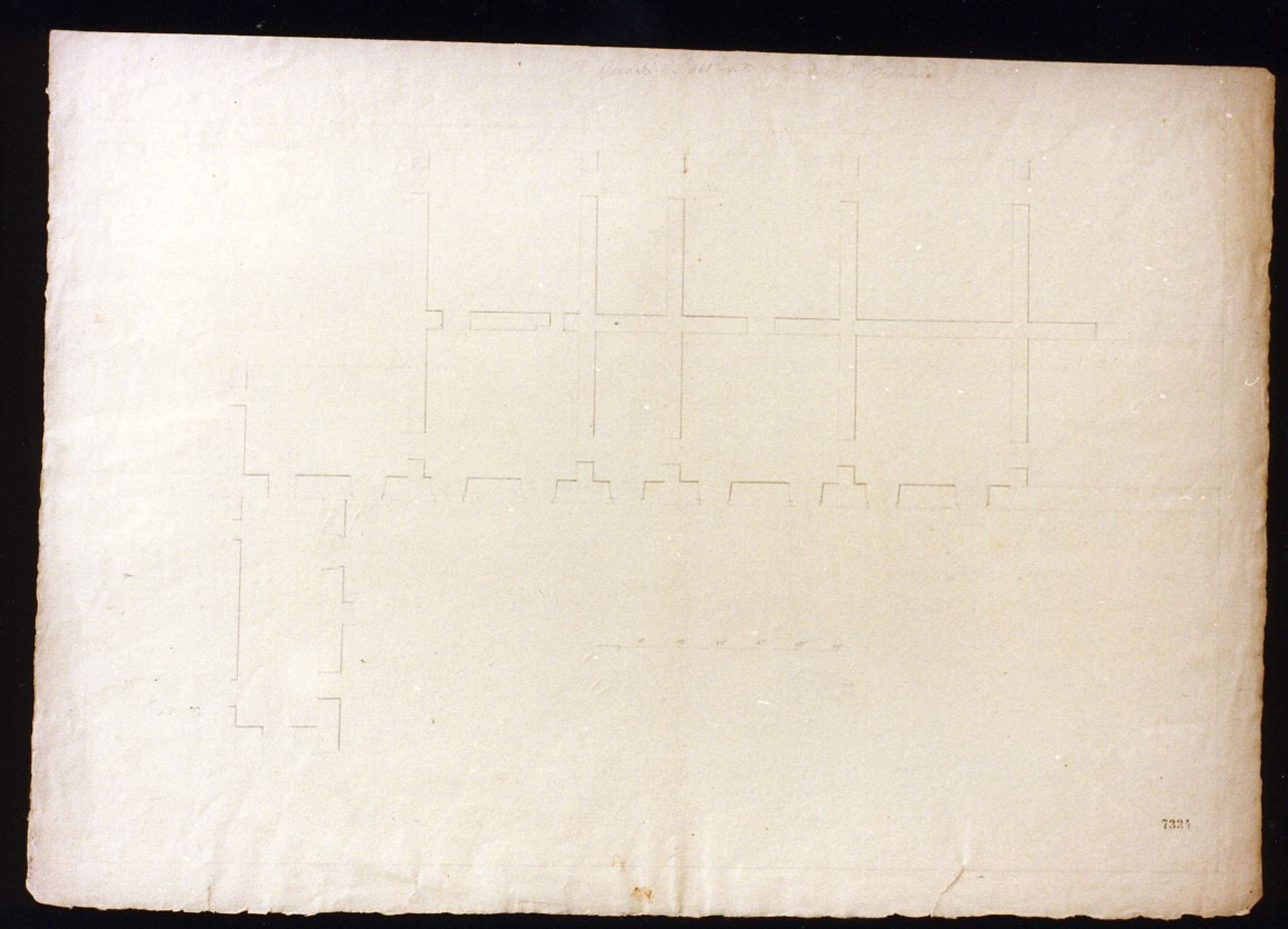 planimetria di ambienti di palazzo reale di Napoli (disegno) di Niccolini Antonio (prima metà sec. XIX)