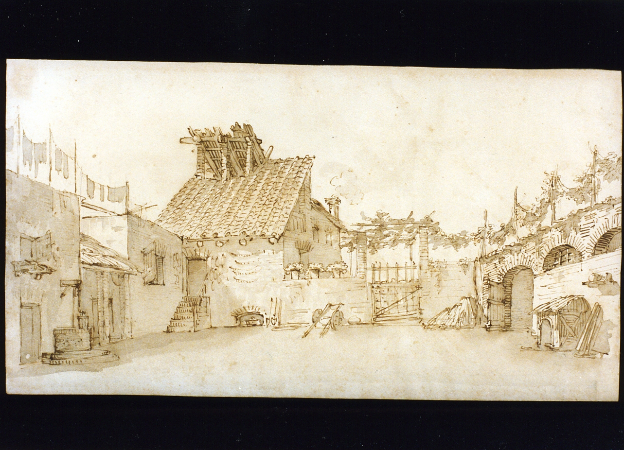 paesaggio (disegno) di Niccolini Antonio (scuola) (prima metà sec. XIX)