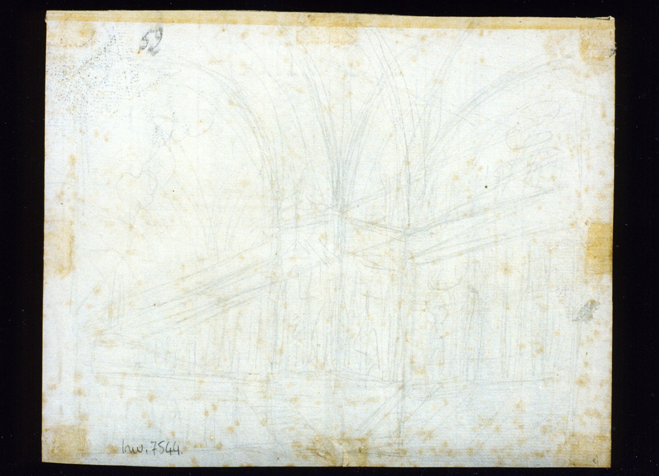 schizzo per bozzetto di scenografia (disegno) di Niccolini Antonio (scuola) (prima metà sec. XIX)