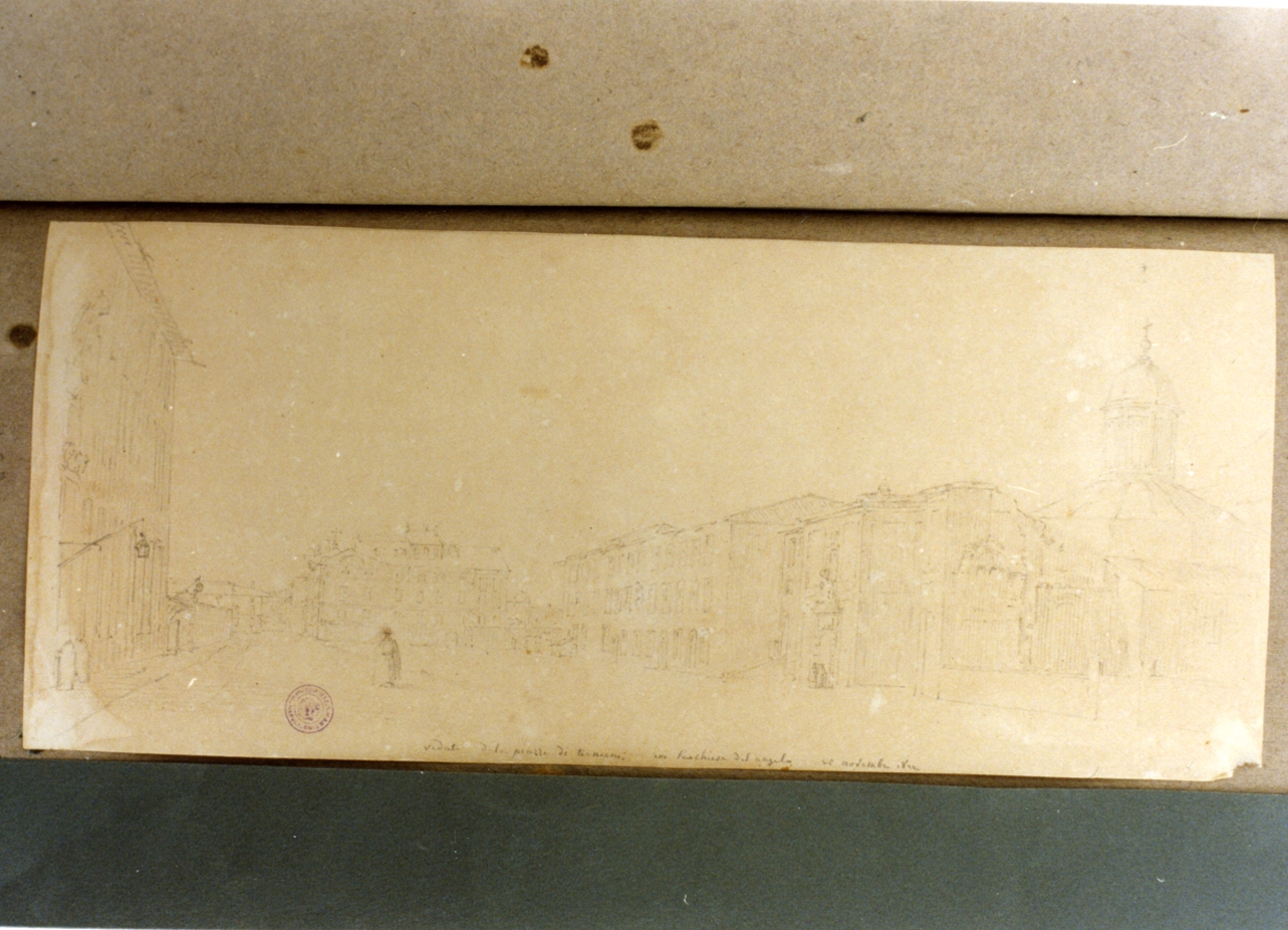 veduta di città (disegno) di Vervloet Frans (primo quarto sec. XIX)