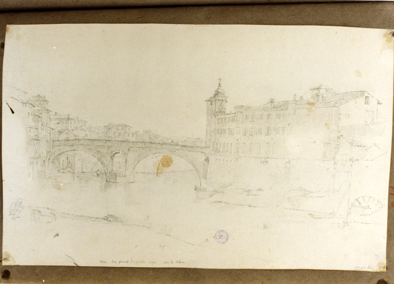 veduta di città (disegno) di Vervloet Frans (primo quarto sec. XIX)
