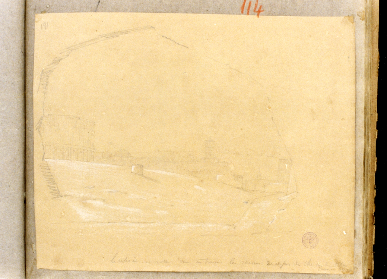 paesaggio (disegno) di Vervloet Frans (sec. XIX)