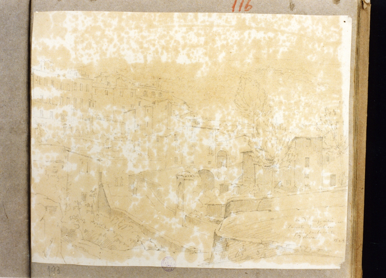 paesaggio (disegno) di Vervloet Frans (sec. XIX)