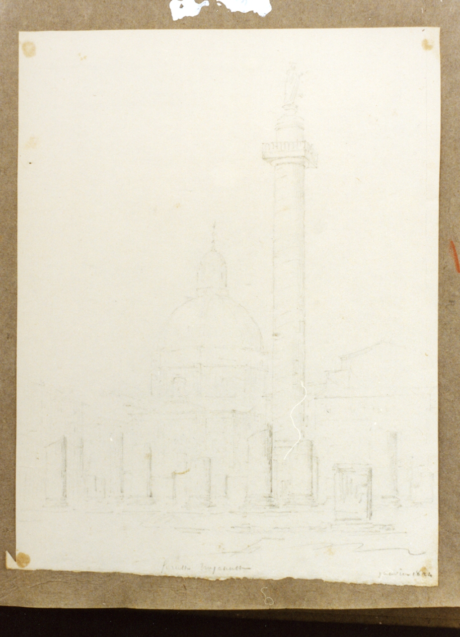 veduta di città (disegno) di Vervloet Frans (primo quarto sec. XIX)