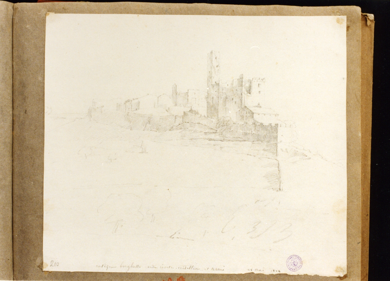 paesaggio (disegno) di Vervloet Frans (sec. XIX)