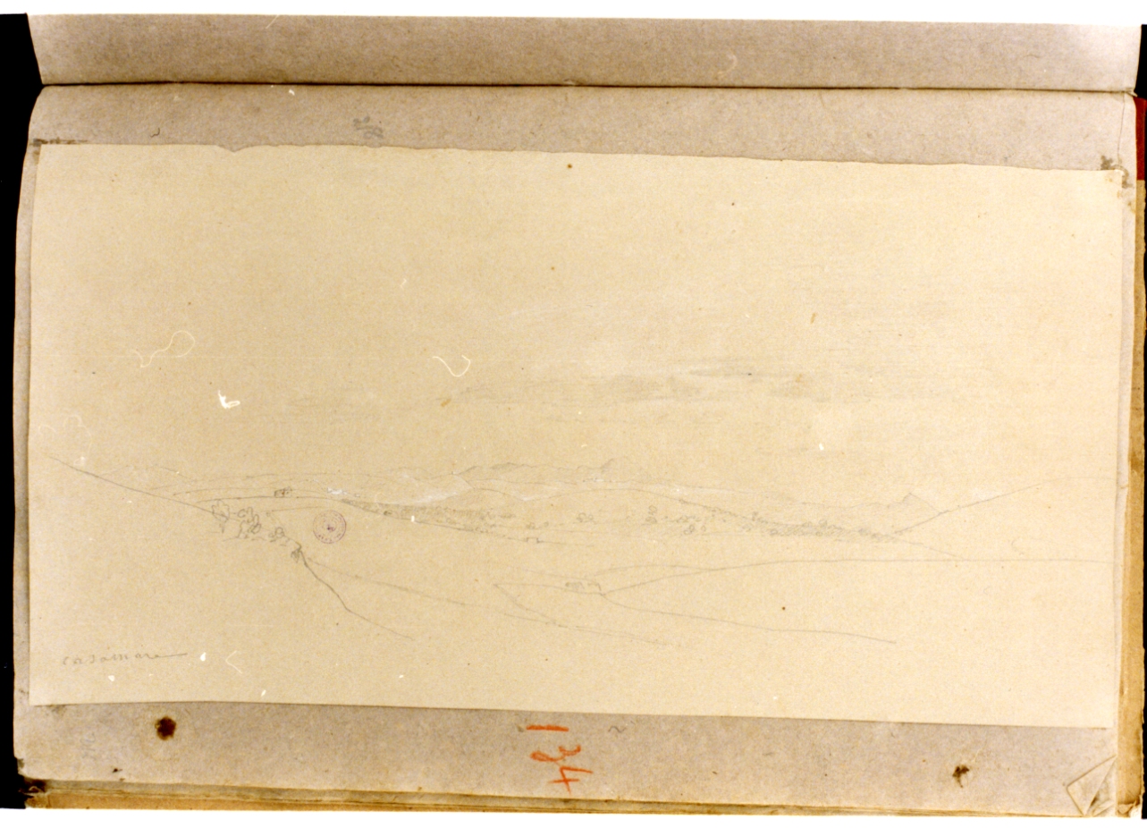 veduta di città (disegno) di Vervloet Frans (prima metà sec. XIX)