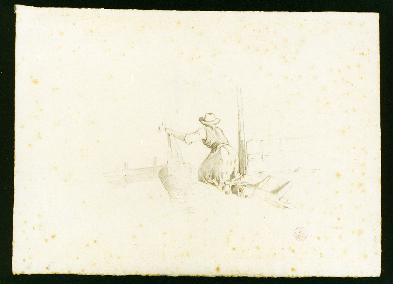 lavandaia (disegno) di Serritelli Giovanni (metà sec. XIX)