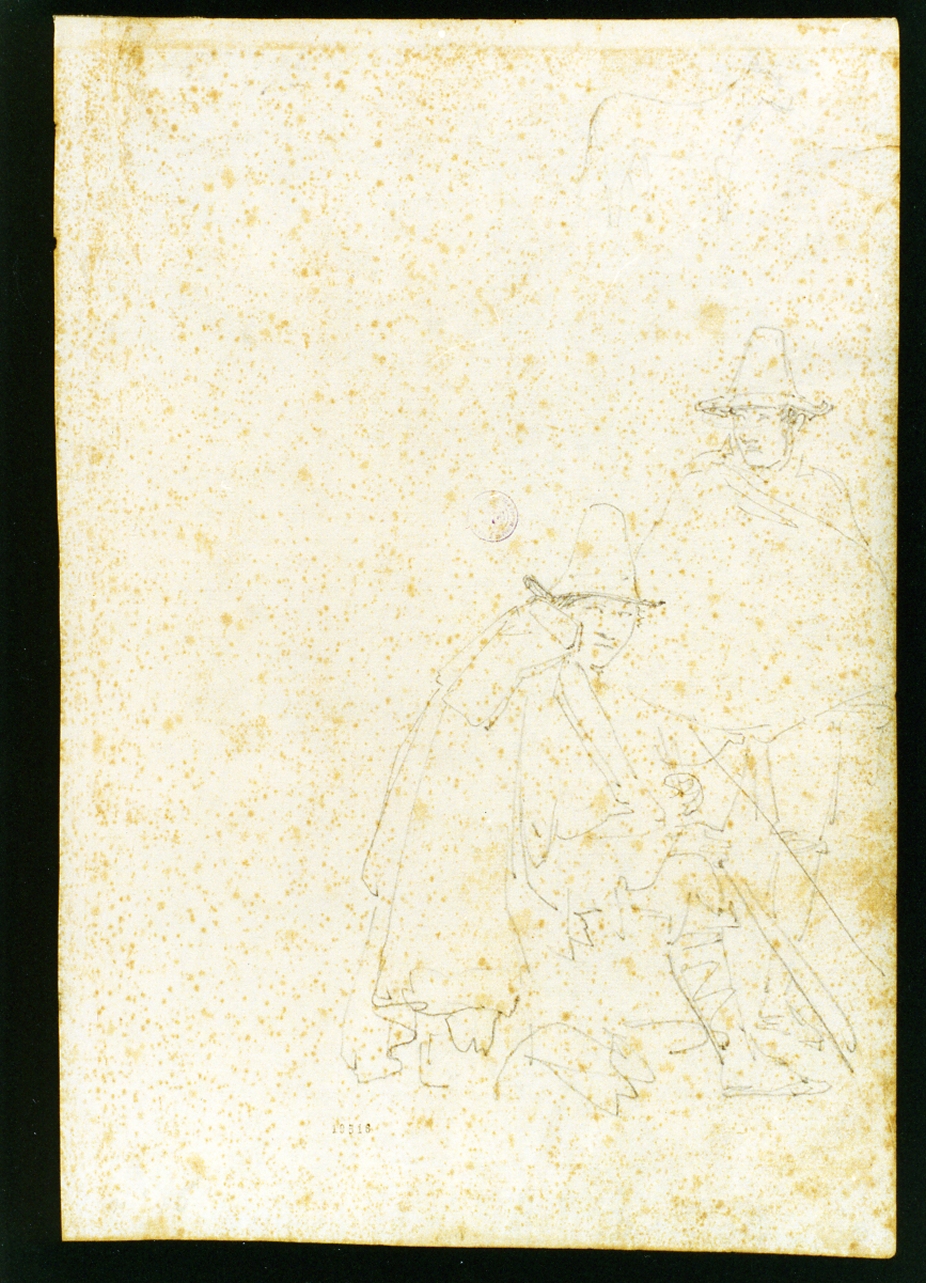 contadini (disegno) di Serritelli Giovanni (metà sec. XIX)