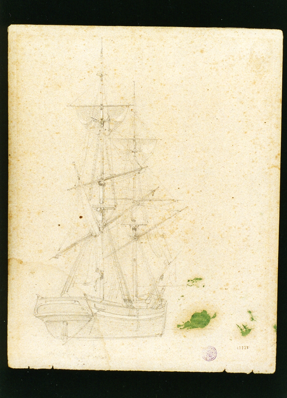 veliero (disegno) di Serritelli Giovanni (metà sec. XIX)