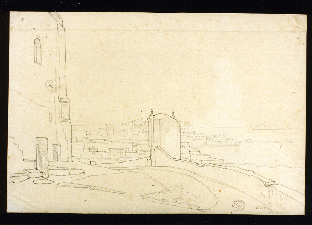 veduta di Pozzuoli da S. Francesco (disegno) di Gigante Giacinto (prima metà sec. XIX)