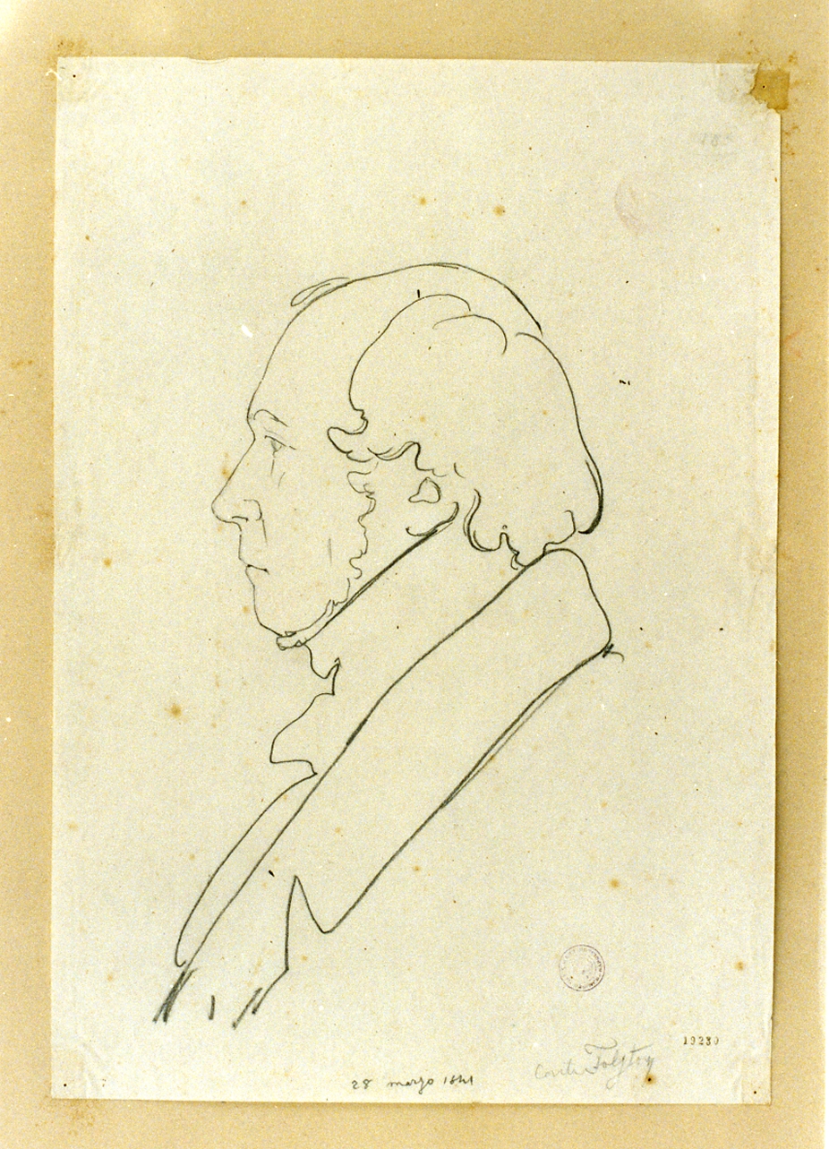 ritratto d'uomo (disegno) di Gigante Giacinto (prima metà sec. XIX)