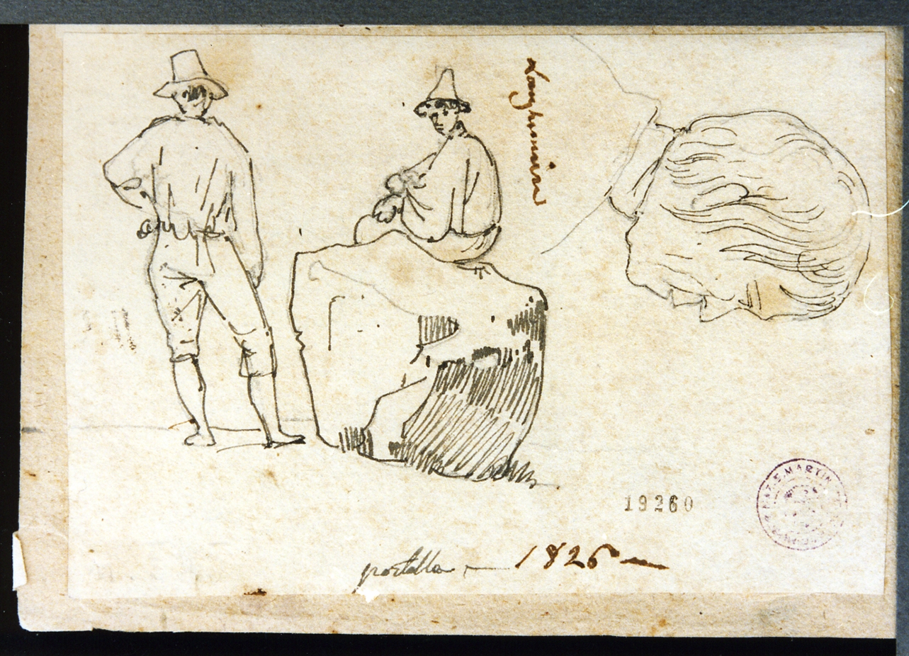 figure e ritratto (disegno) di Gigante Giacinto (prima metà sec. XIX)