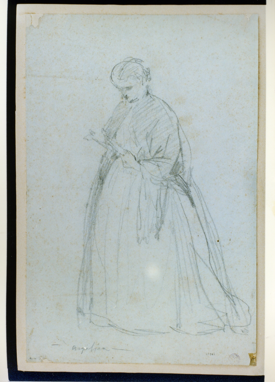 ritratto di donna (disegno) di Gigante Giacinto (prima metà sec. XIX)