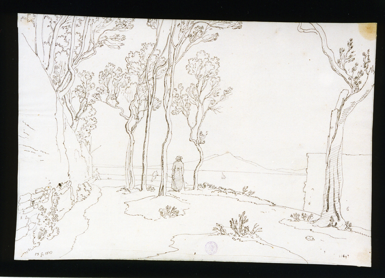 veduta di Sorrento (disegno) di Vianelli Achille (prima metà sec. XIX)