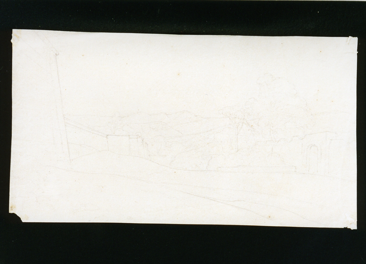 paesaggio (disegno) di Vianelli Achille (prima metà sec. XIX)