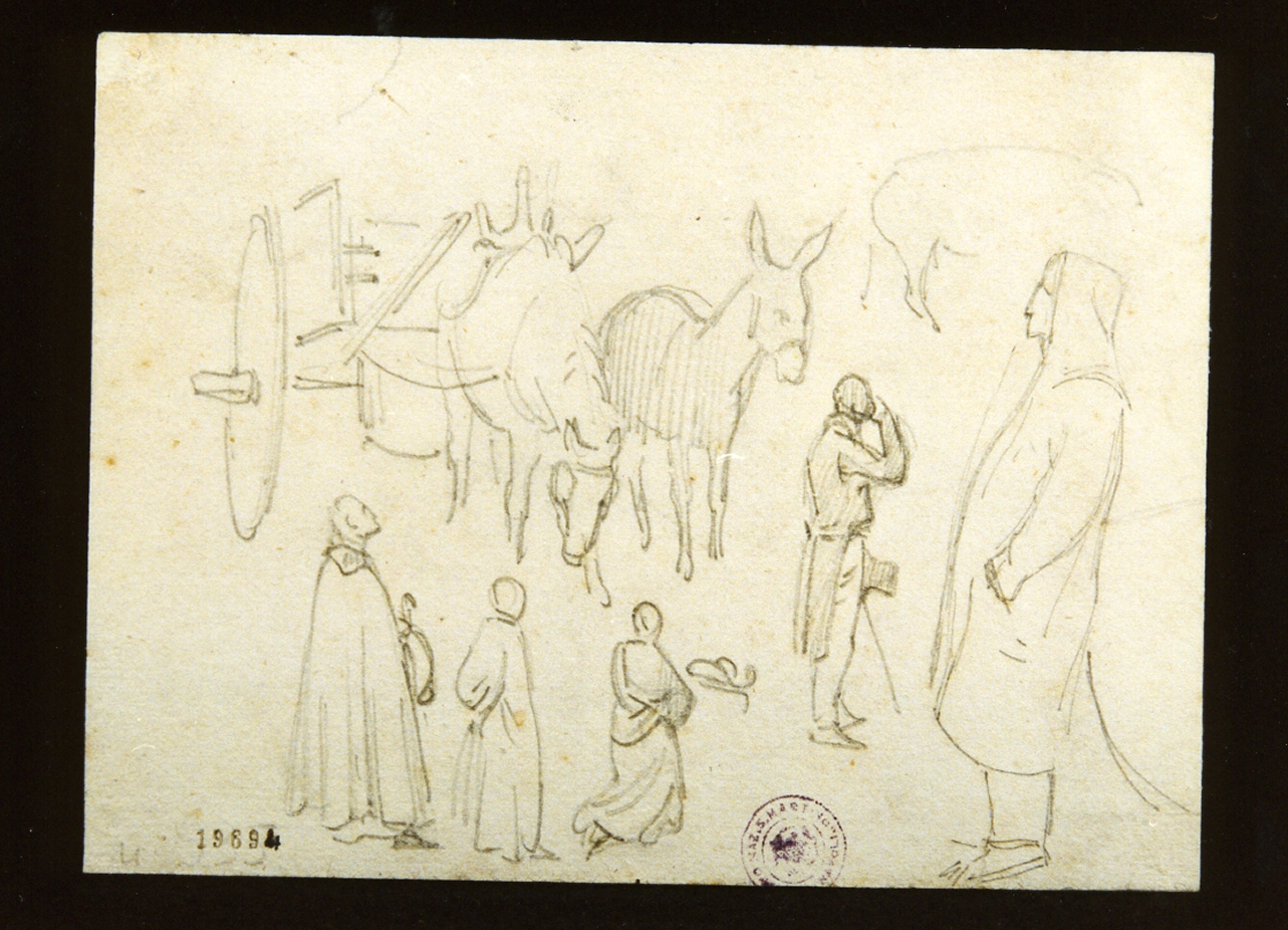 studi vari (disegno) di Vianelli Achille (prima metà sec. XIX)
