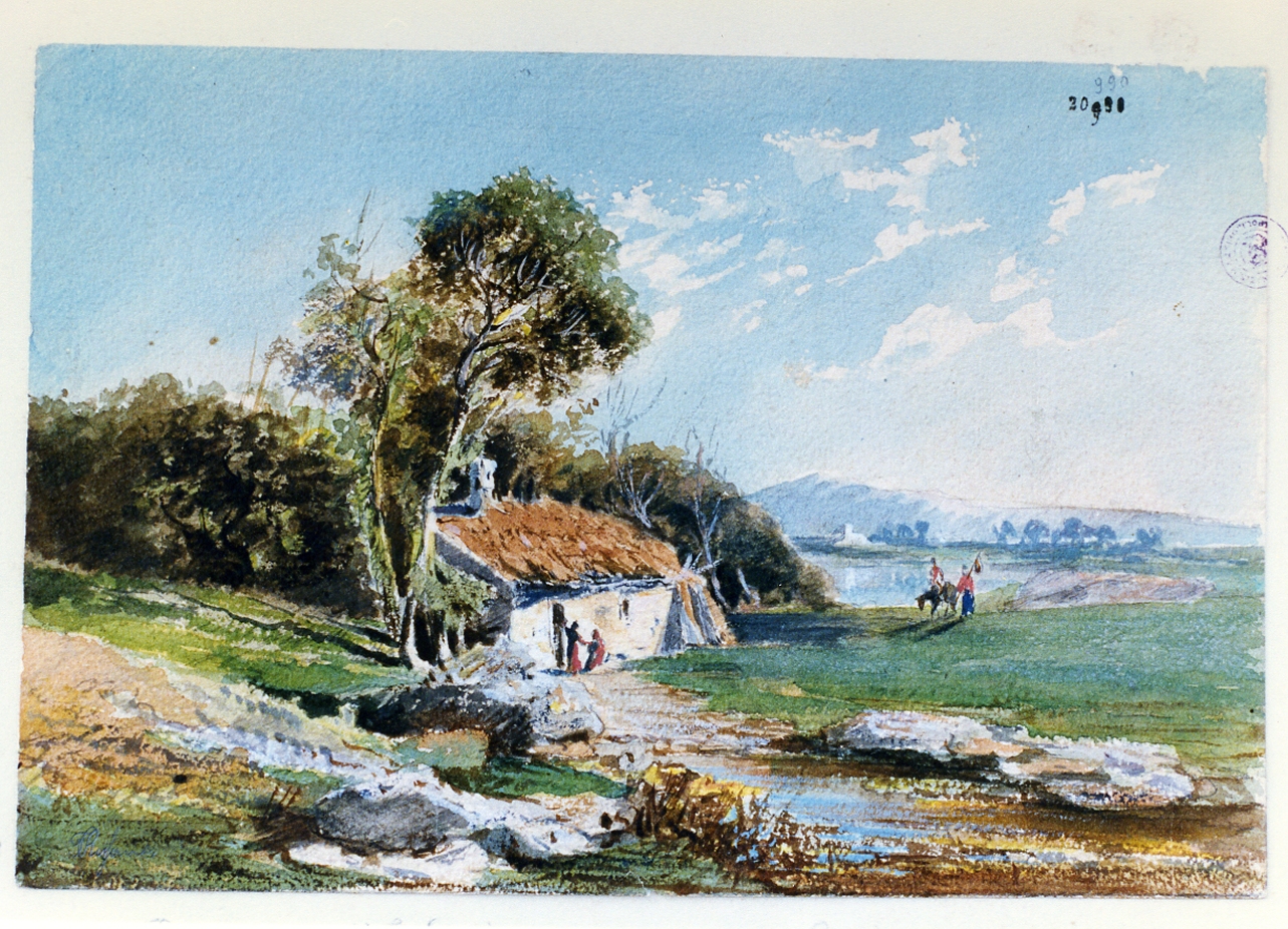 paesaggio rurale (disegno) di Rossano Federico (sec. XIX)