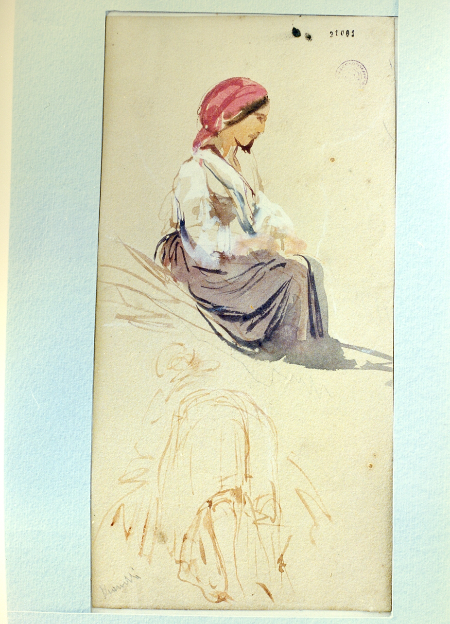 figure femminili (disegno) di Vianelli Achille (sec. XIX)