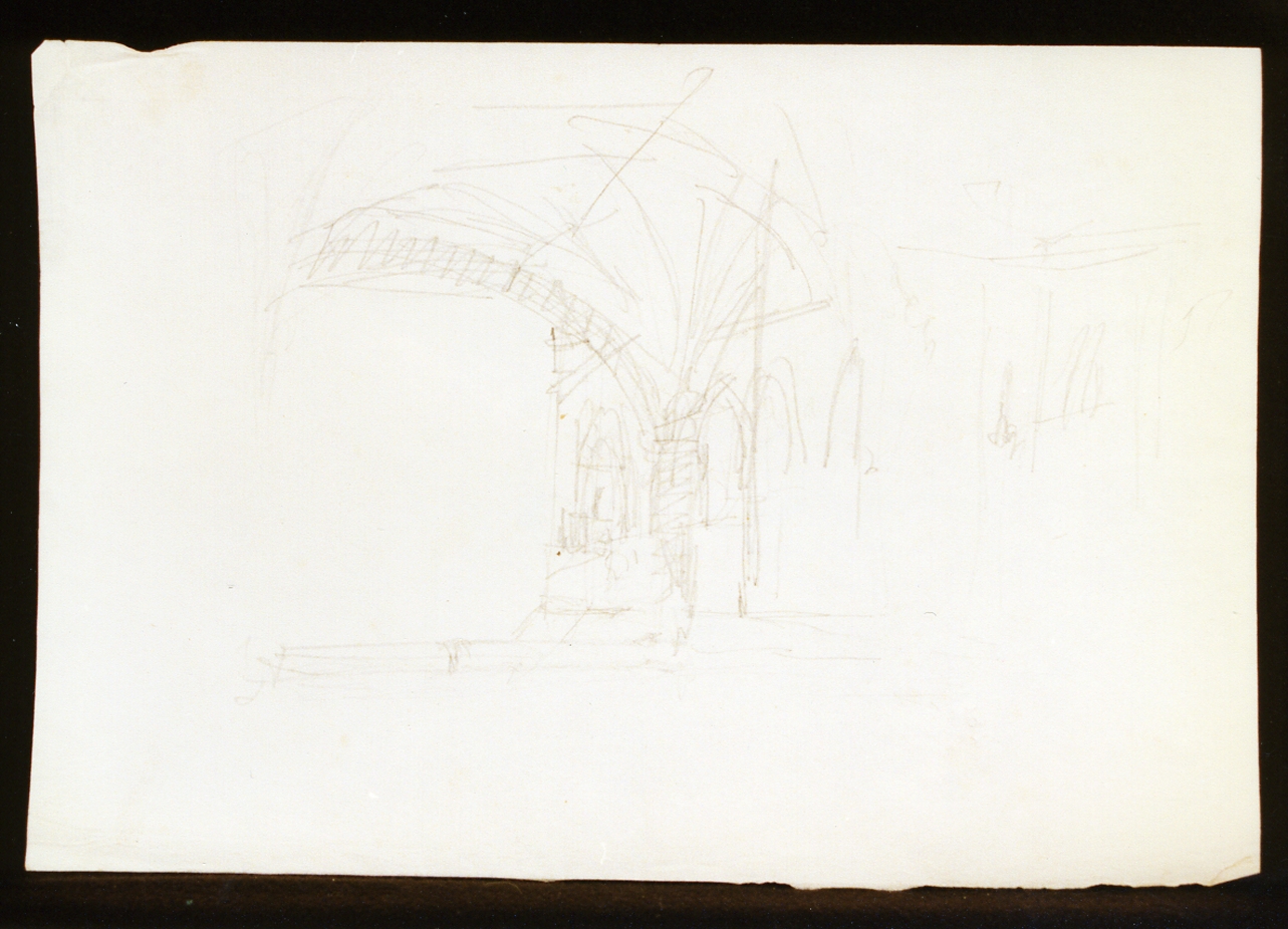 schizzo per scenografia (disegno) di Niccolini Antonio (scuola) (sec. XIX)
