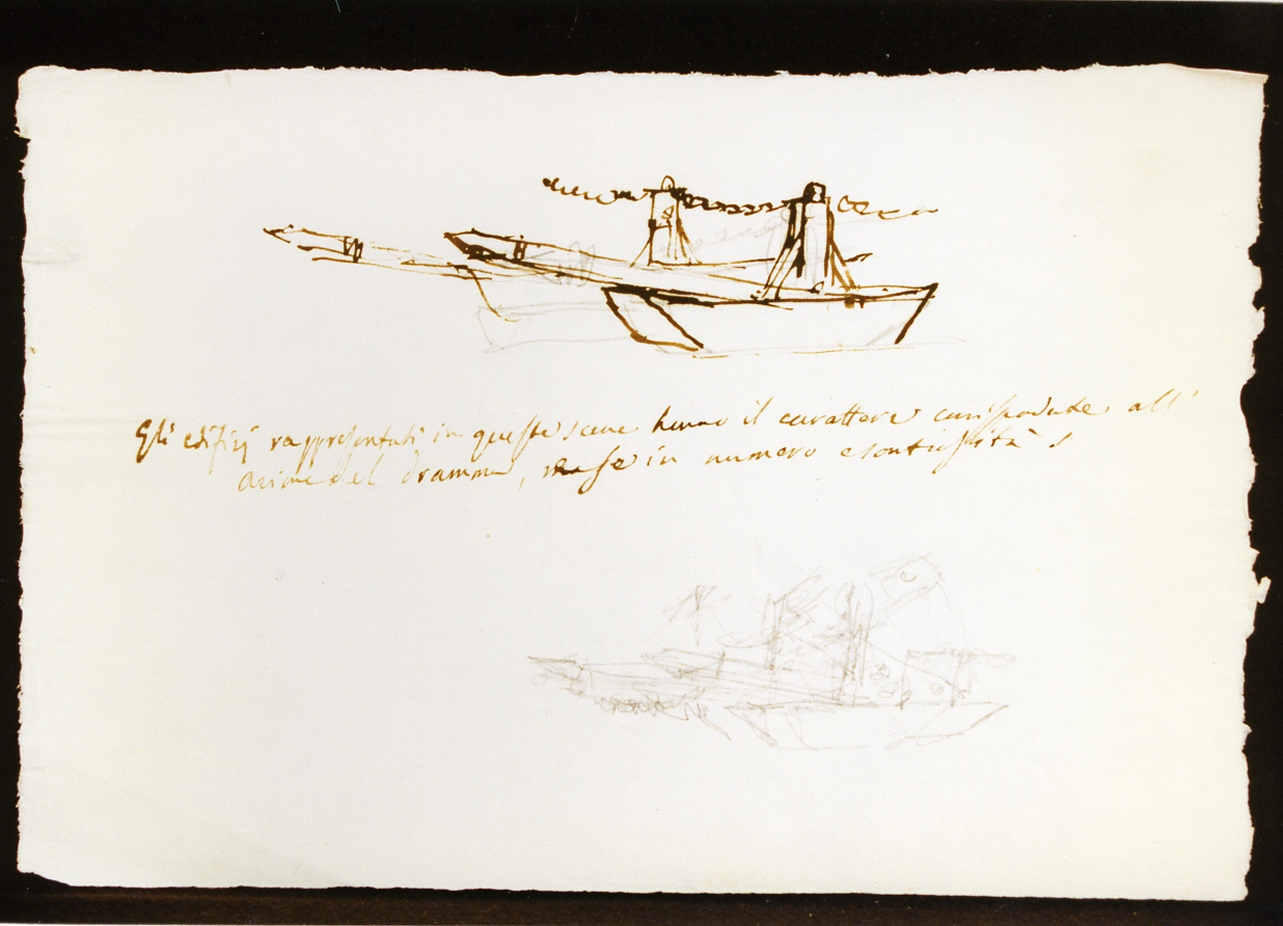 schizzo per elemento decorativo (disegno) di Niccolini Antonio (scuola) (sec. XIX)