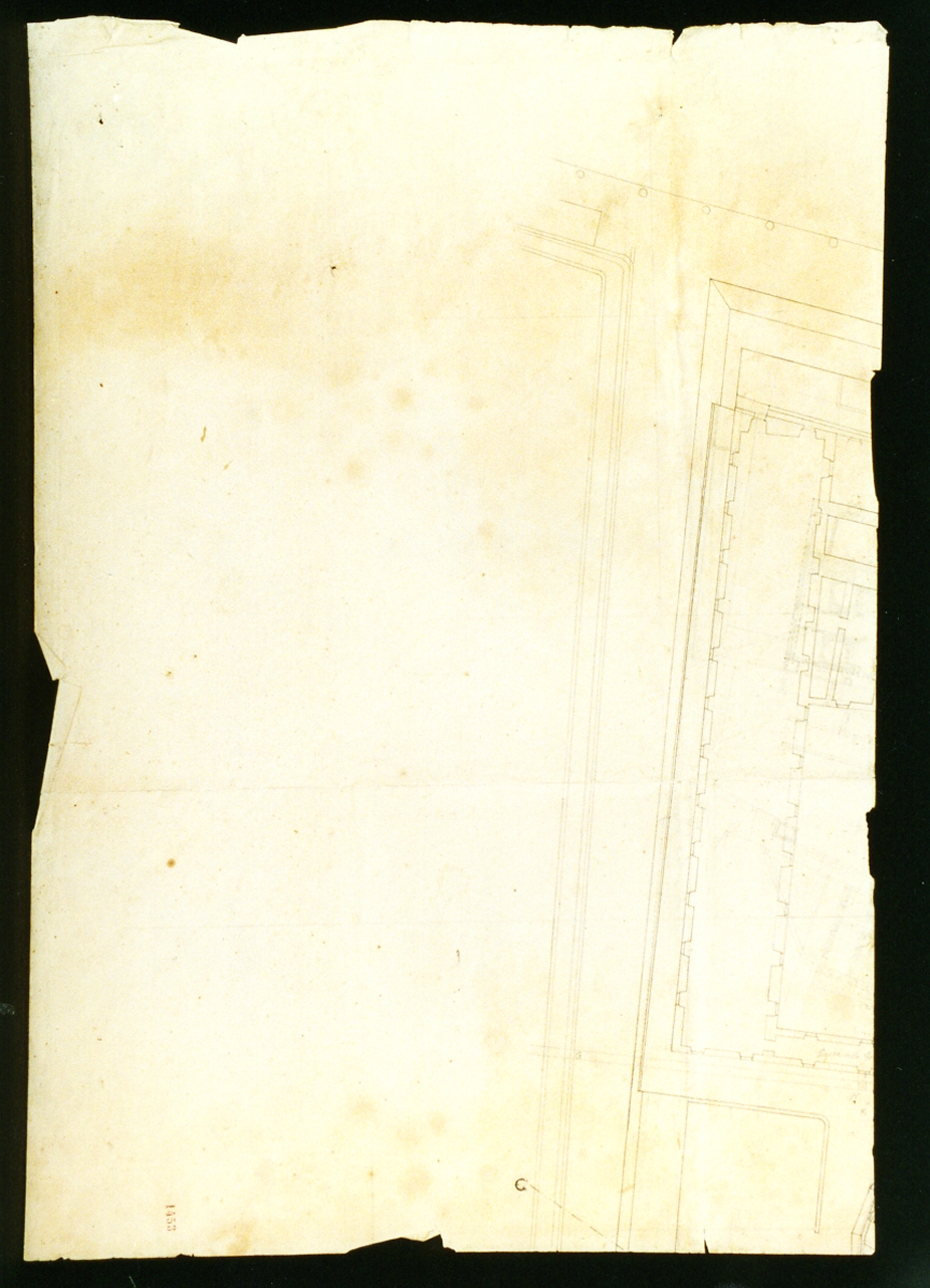 schizzo (disegno, frammento) di Niccolini Antonio (scuola) (sec. XIX)