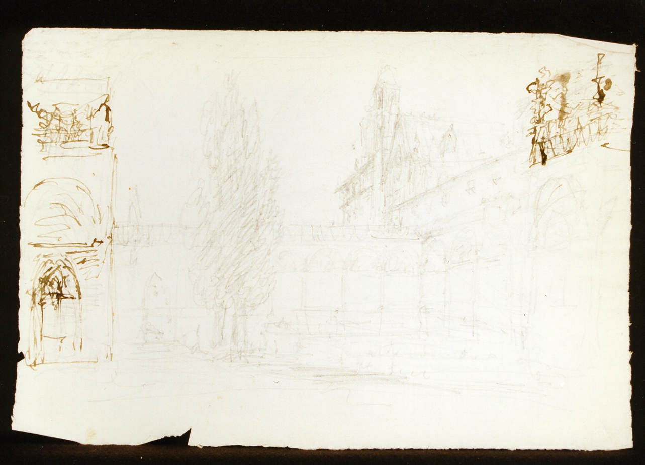 schizzo per elementi di scenografia (disegno) di Niccolini Antonio (scuola) (sec. XIX)