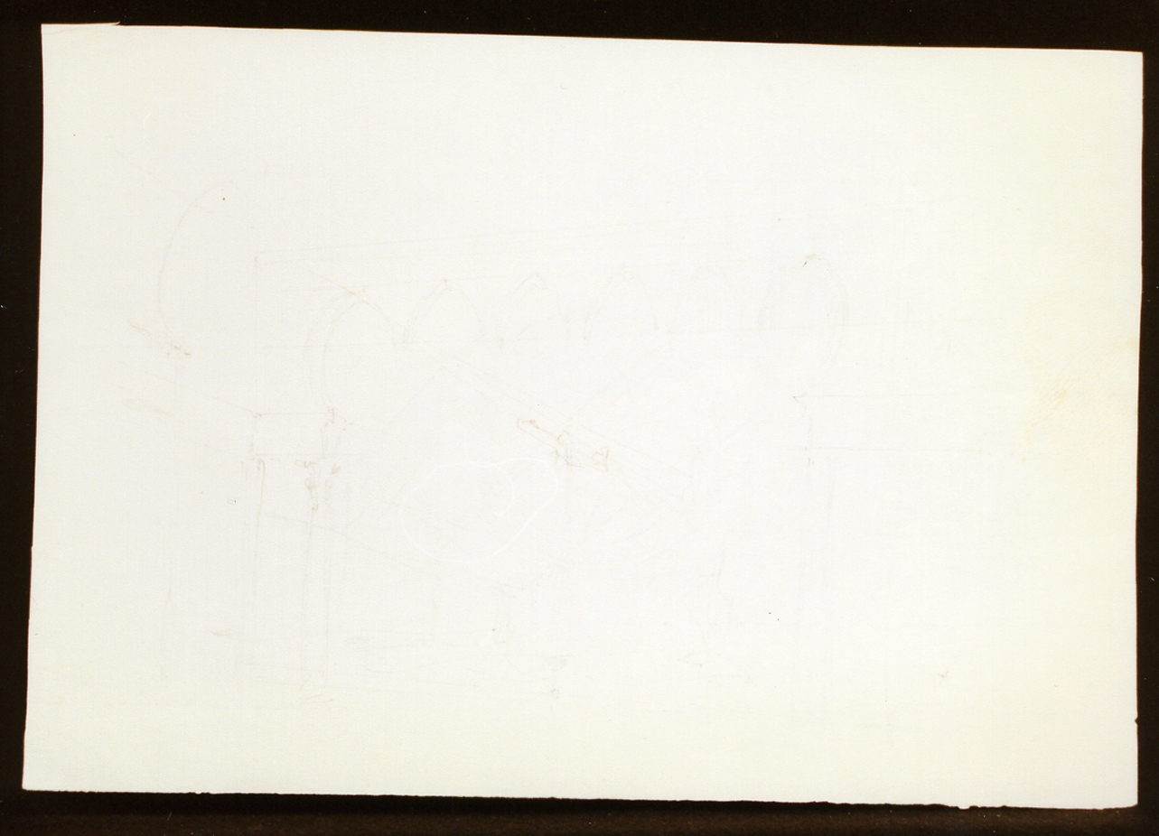 schizzo per scenografia (disegno) di Niccolini Antonio (scuola) (sec. XIX)