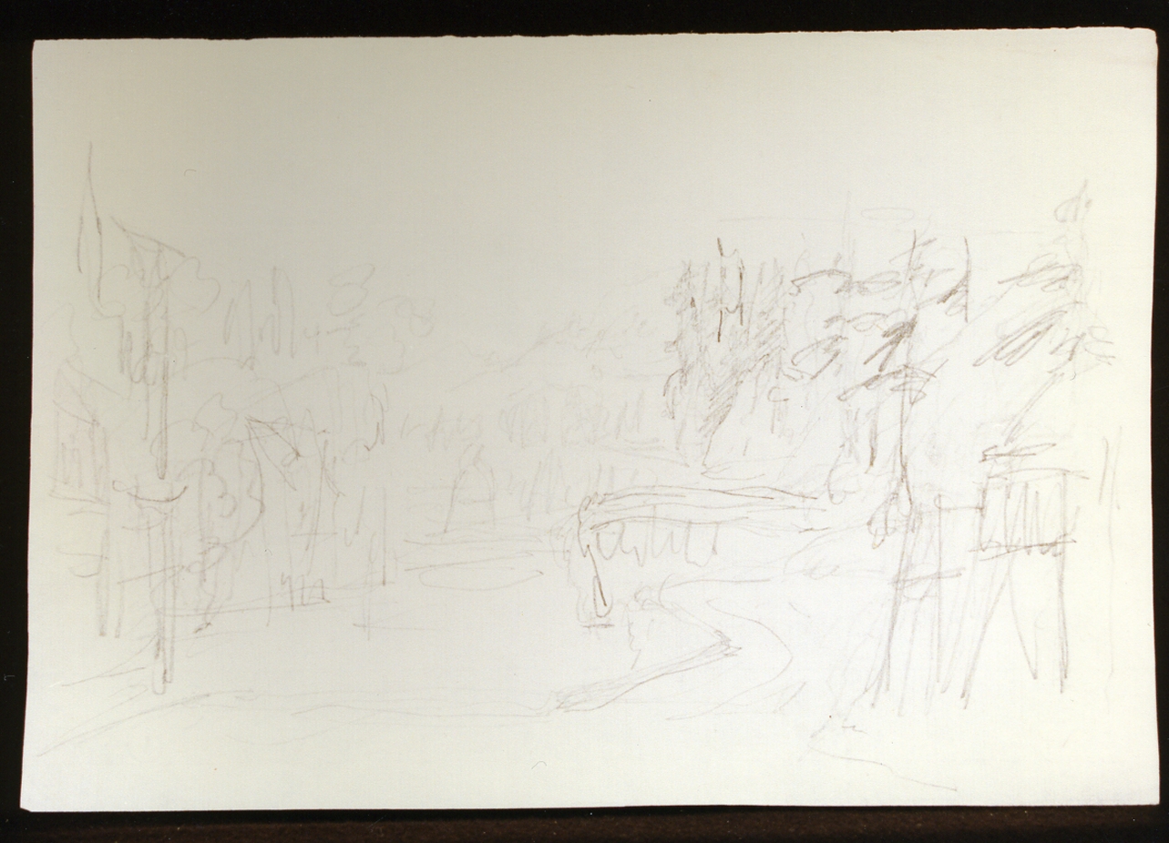 schizzo per scenografia (disegno) di Niccolini Antonio (scuola) (sec. XIX)