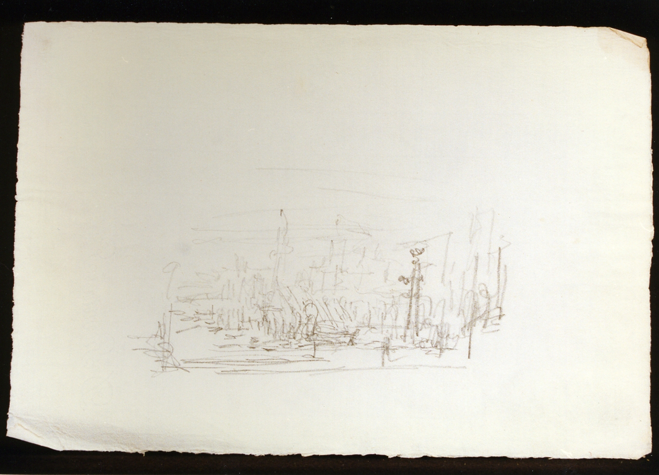 schizzo per scenografia (disegno) di Niccolini Antonio (scuola) (sec. XIX)