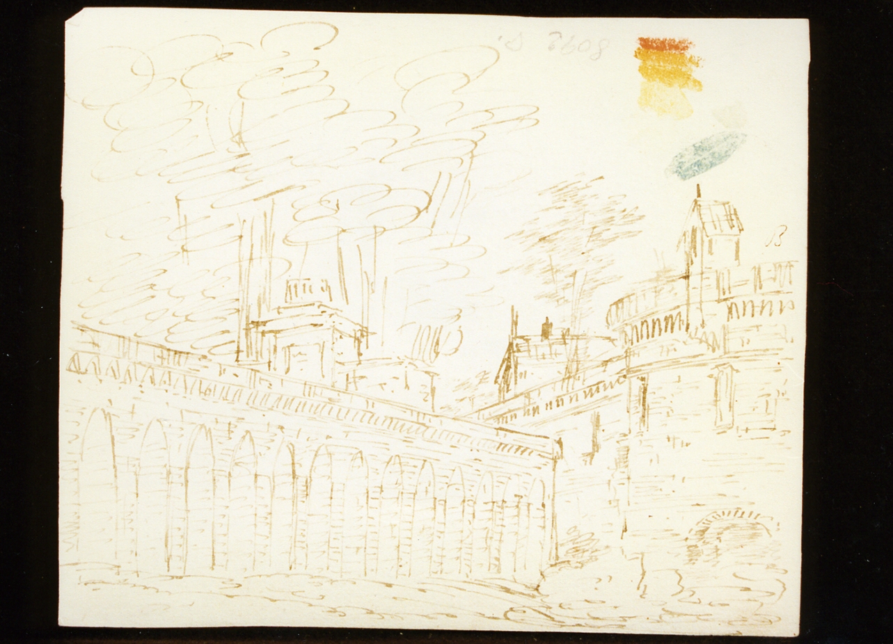 bozzetto con archi (disegno) di Niccolini Antonio (scuola) (sec. XIX)