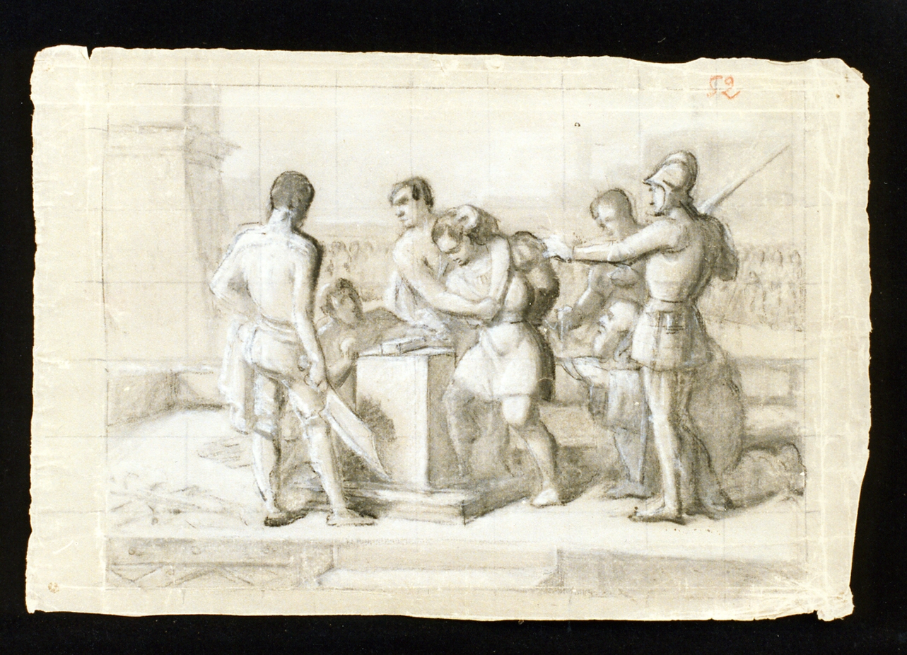 scena di sacrificio (disegno) di De Vivo Tommaso (sec. XIX)